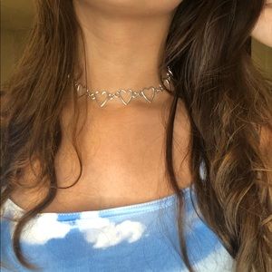 Heart link choker